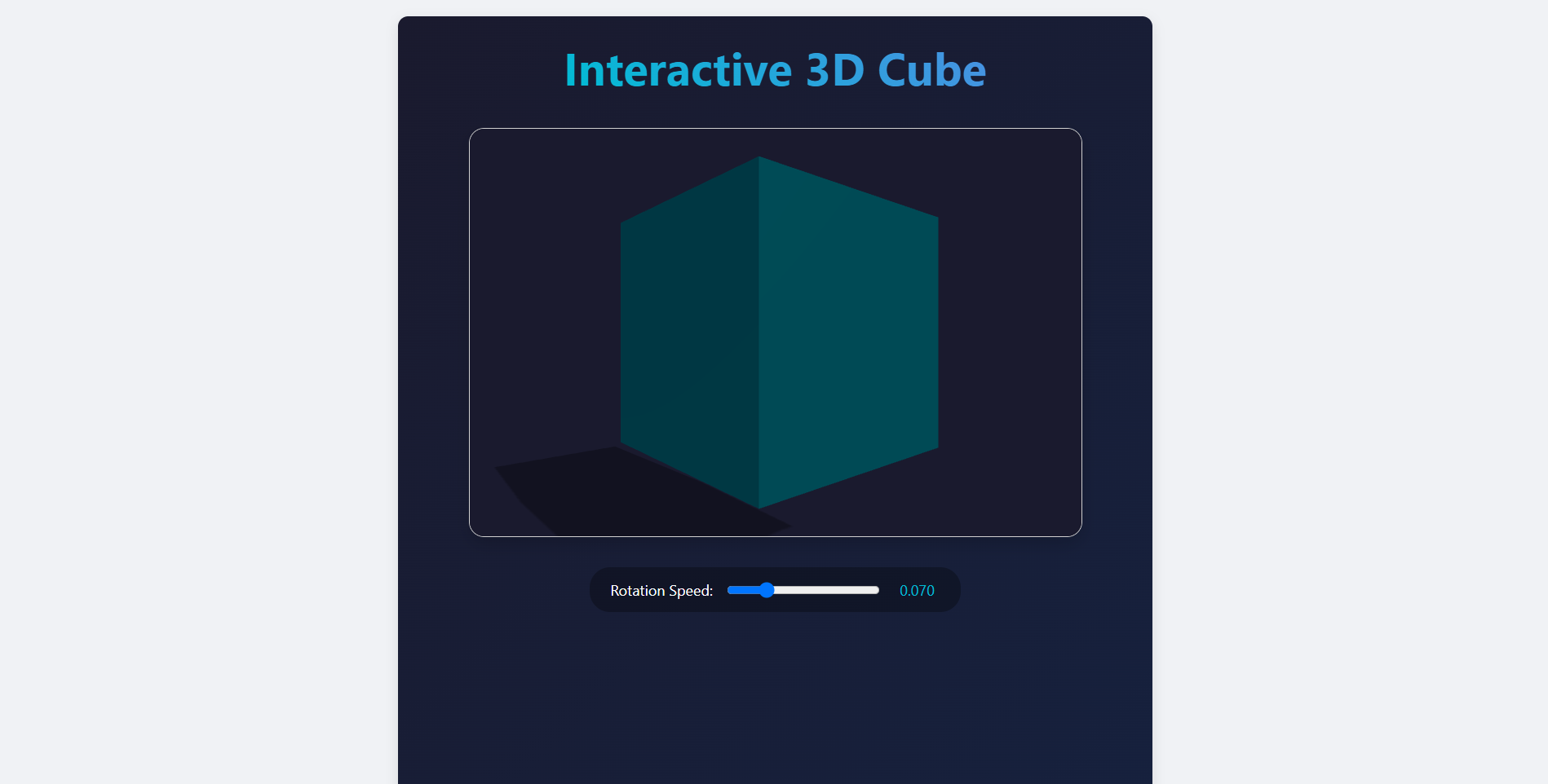 Interactive 3D Widget